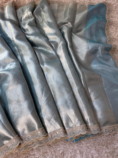 Luxe Banarasi Kanchipuram Lace saree