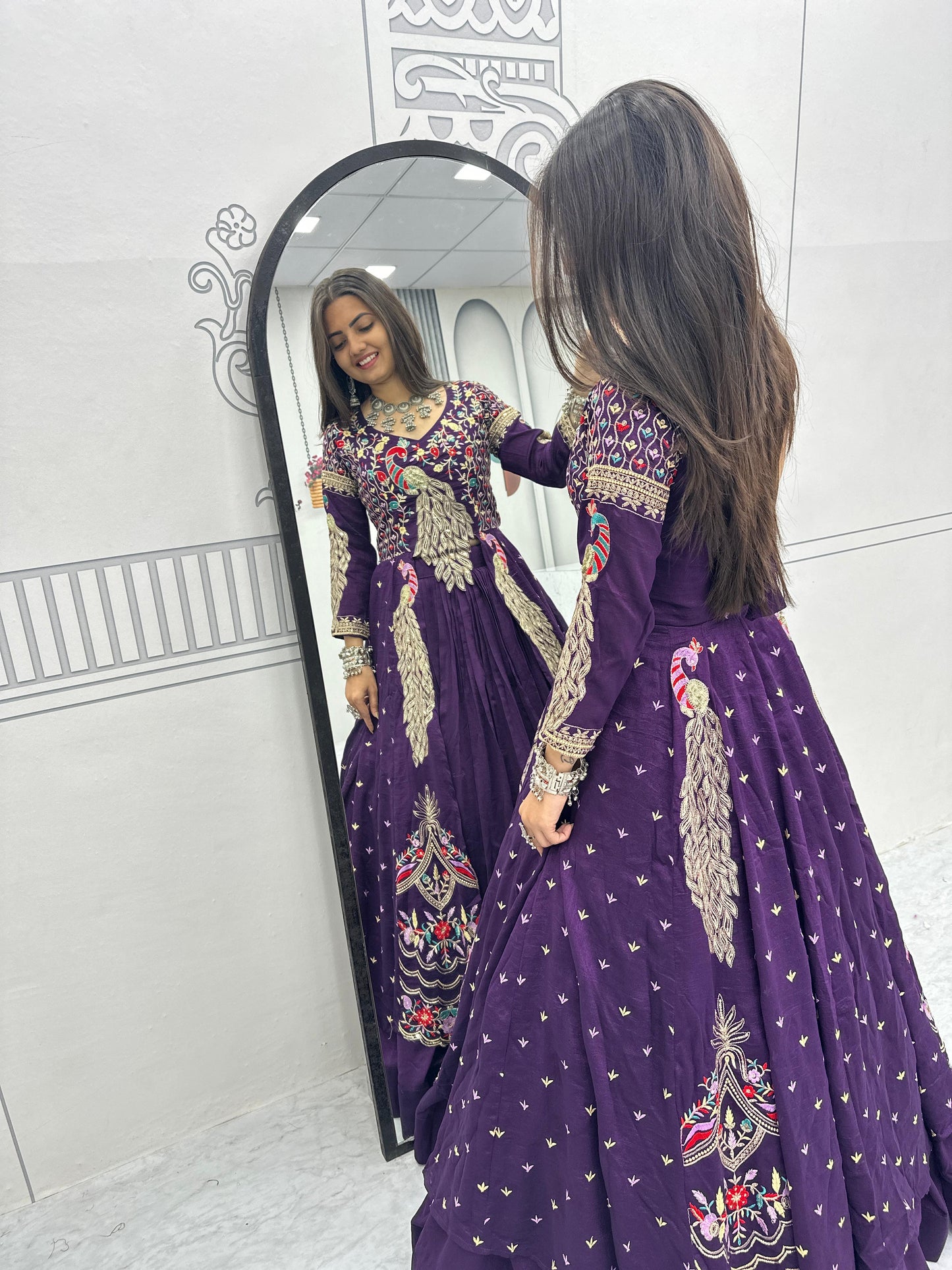 Partywear Set – Top, Lehenga & Shrug For Diwali 🍂