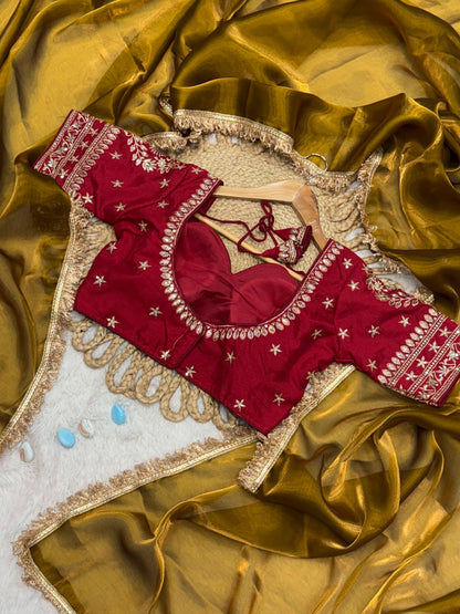 Jimmy choo saree with stitched  blouse