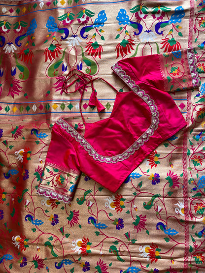 Paithani Luxe saree With Stitched Blouse