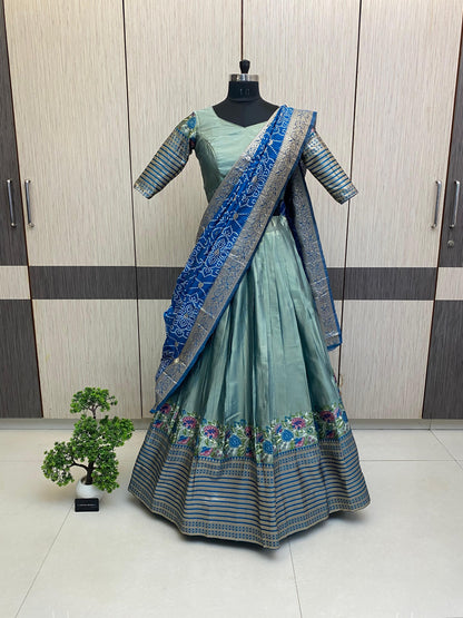 Tissue Paithani Desginer Lehenga