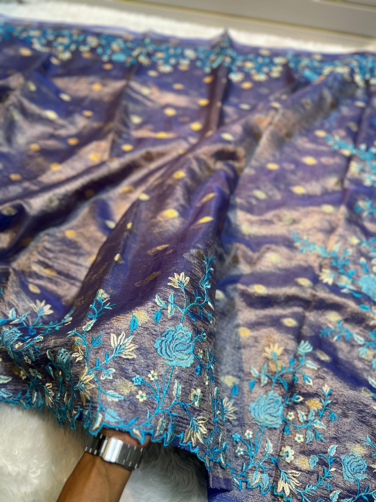 Katwar Jall Embroidery Classic saree