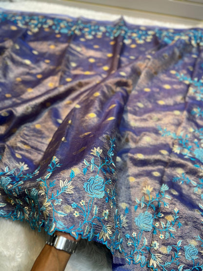 Katwar Jall Embroidery Classic saree