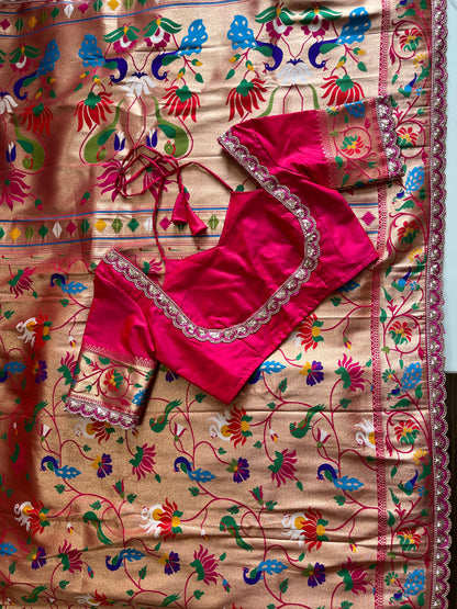 Paithani Luxe saree With Stitched Blouse