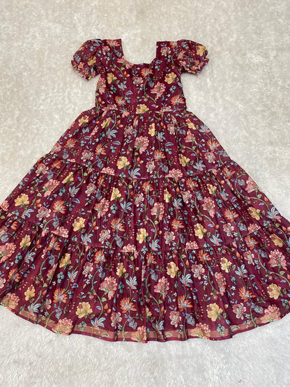 Cotton Silk Printed Gowns