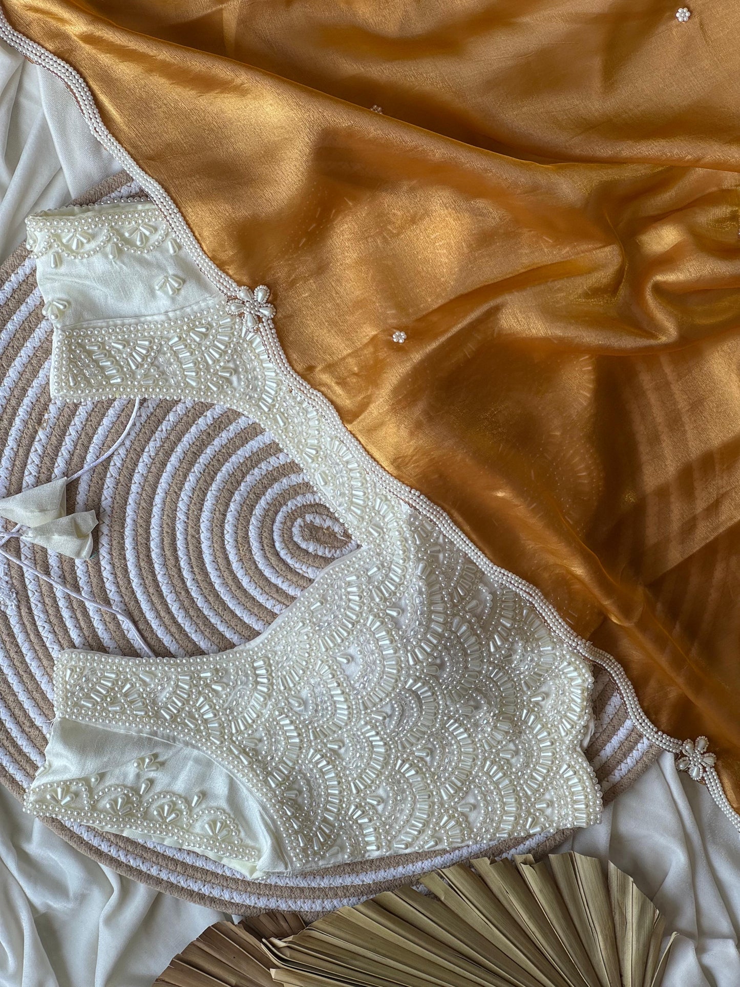 Handcrafted Elegance in Every Drape Saree with stitched blouse