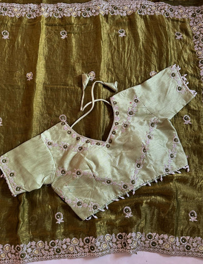 Desginer saree with stitched blosue