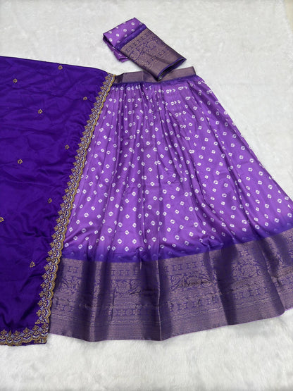 Bandhani Lehengas With Georgette Dupattas