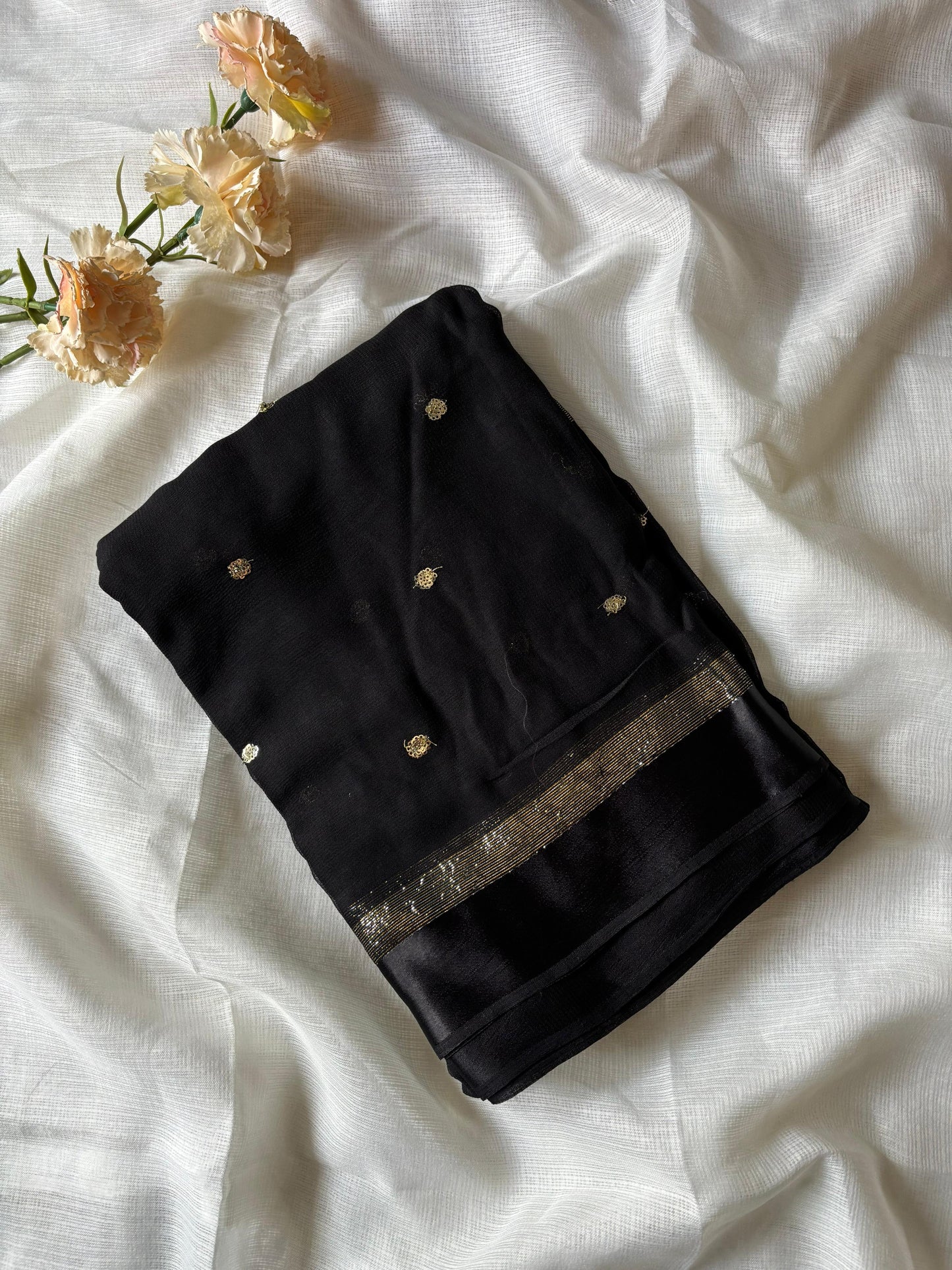 Georgette saree with stitched blouse