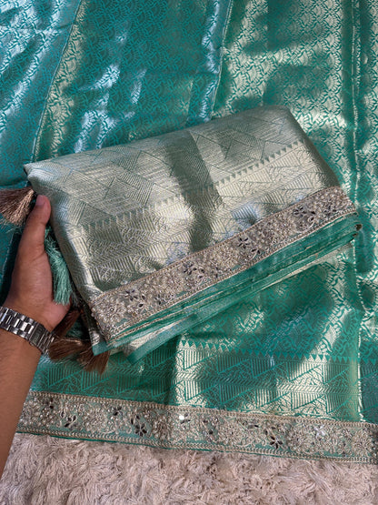 Kanjivaram bridal Katan tissue classic sarees