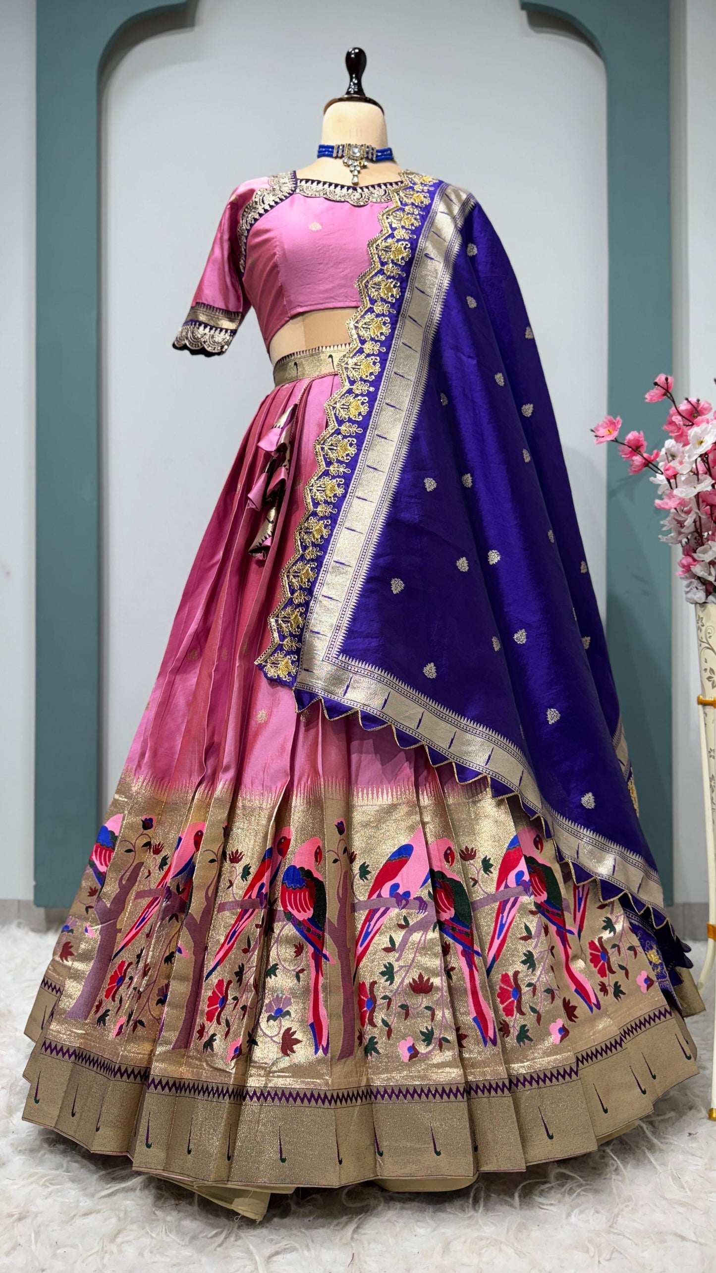 Exquisite Paithani Silk Lehanga