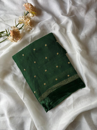Georgette saree with stitched blouse