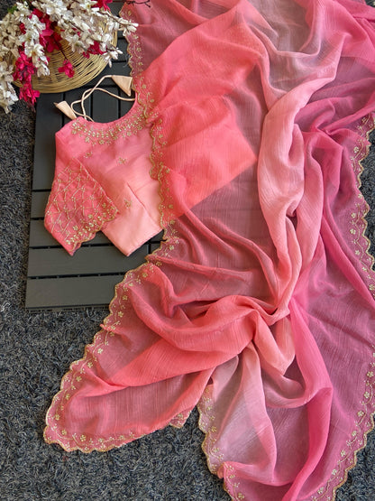 Handcrafted Luxe Stitched Work Blouse Sarees