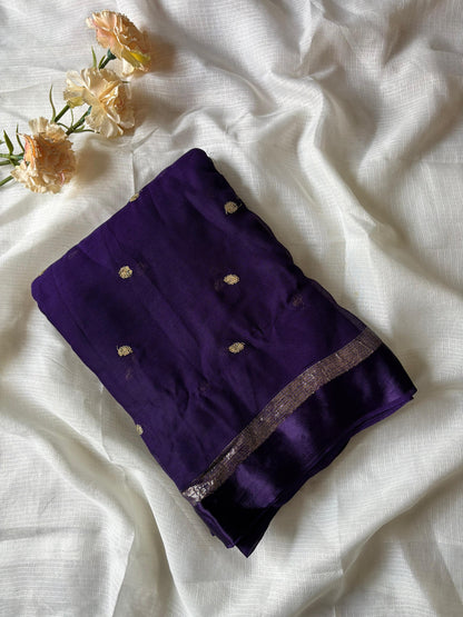 Georgette saree with stitched blouse