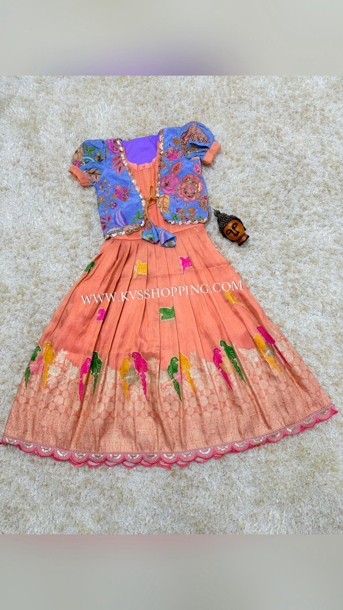 Kids 2 in One gowns Parrot Gowns