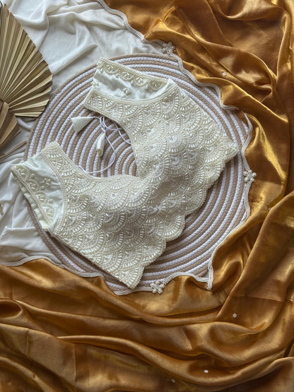 Handcrafted Elegance in Every Drape Saree with stitched blouse