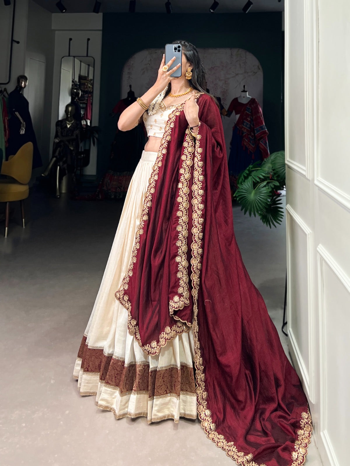 Festival Wibe lehengas vichitra silk  work