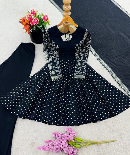 3 Pieces set Anarkali Gown dancing  sets