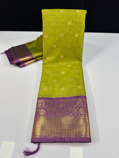 Classic Semi Gadwal Check Sarees