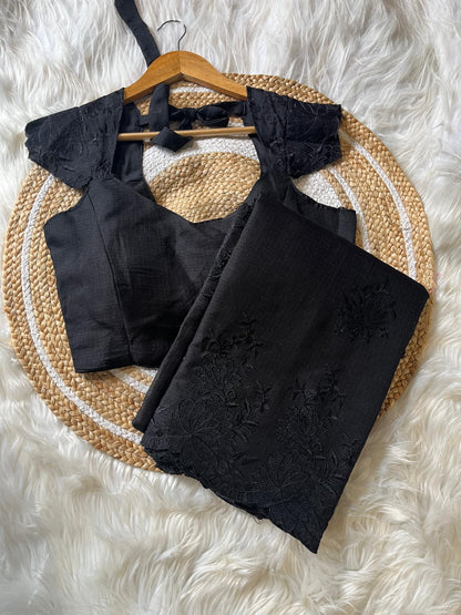 Kota chex saree with Stitched Blouse luxe