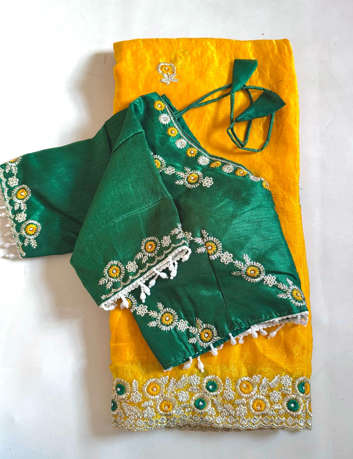 Desginer saree with stitched blosue
