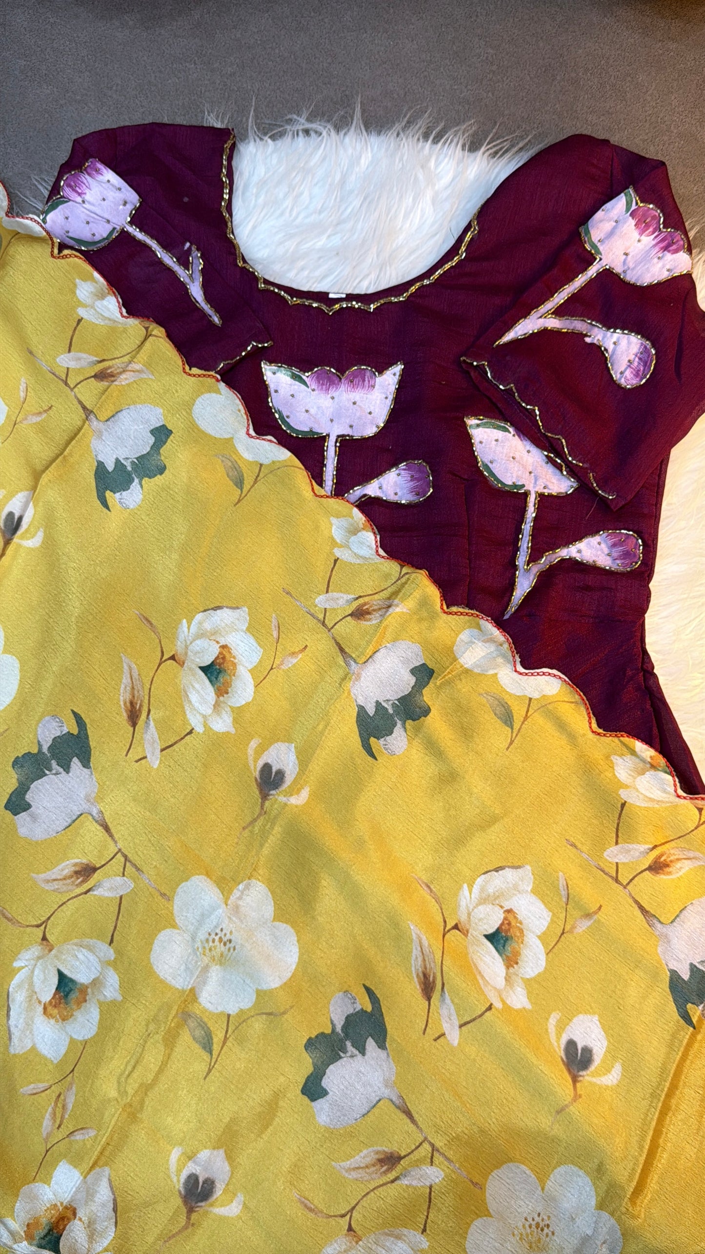 Café Party Desginer Paint Maggam gowns