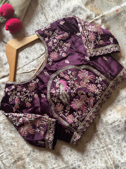 Desginer Luxe Stitched Blouse Saree