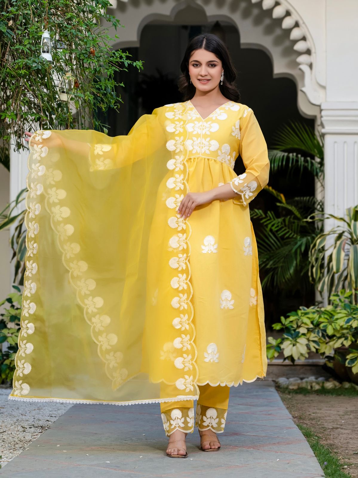 Summer special embroidery kurtis sets