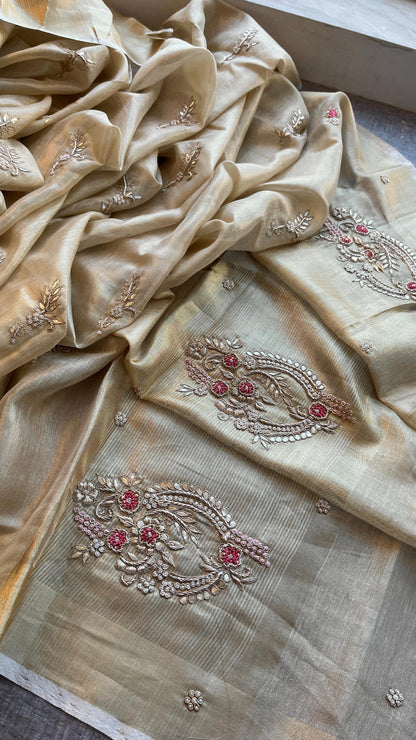 Tissue linen luxe classy saree