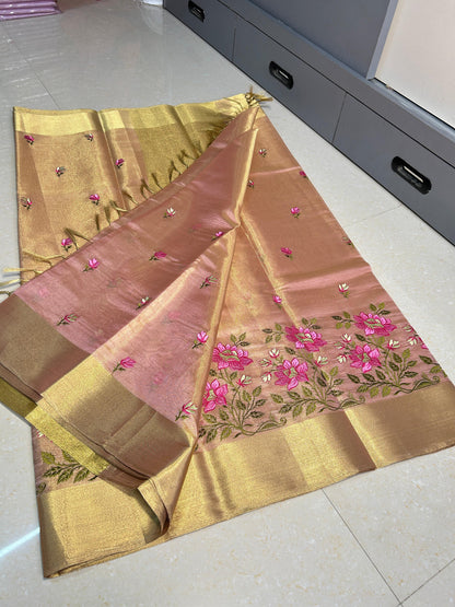 Embroidery Work tissue budget sarees