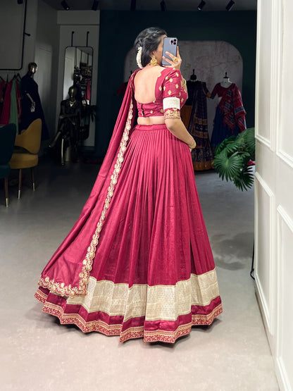 Festival Wibe lehengas vichitra silk  work