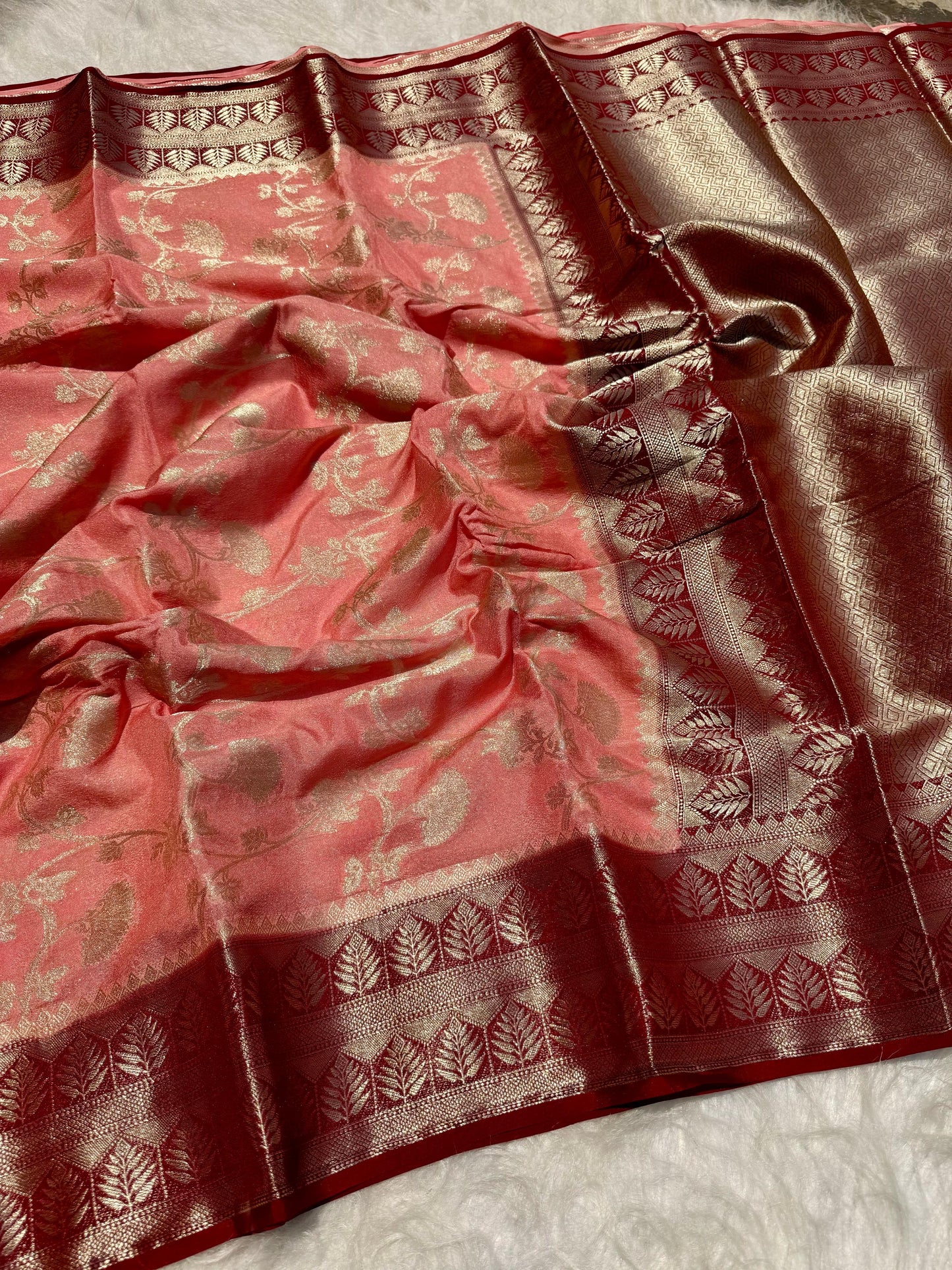 Handloom katan soft Georgette classy sarees