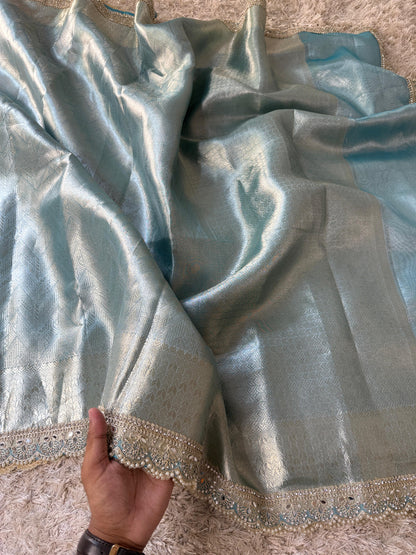 Luxe Banarasi Kanchipuram Lace saree