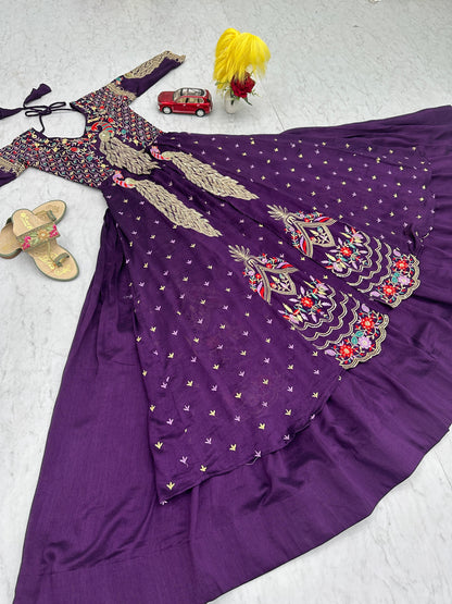 Partywear Set – Top, Lehenga & Shrug For Diwali 🍂