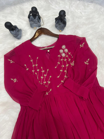 Georgette handwork kurtis