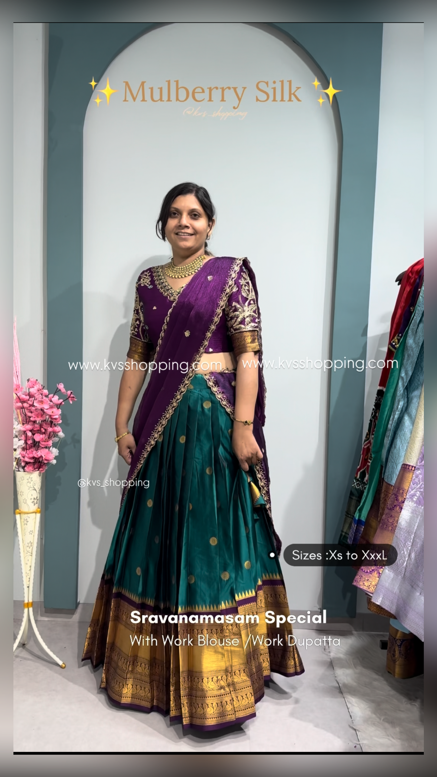 Fully Stitched Sravanamasam Special Lehenga