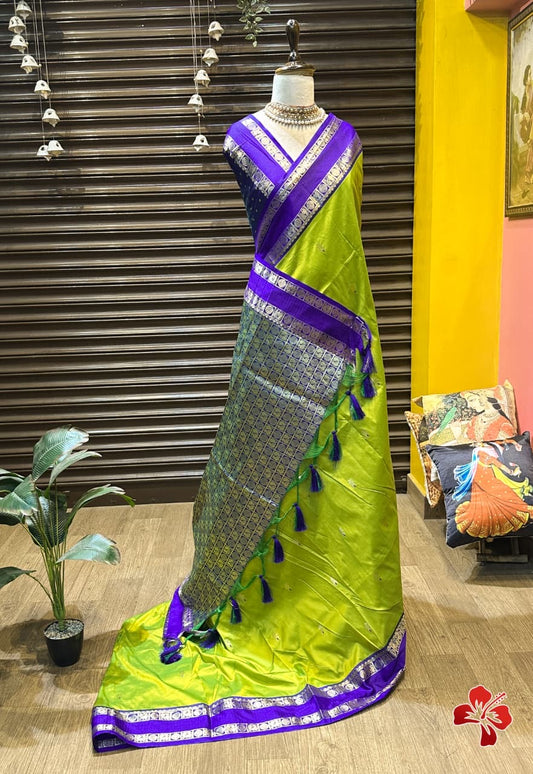 Sankranthi special semi pattu style vintage saree