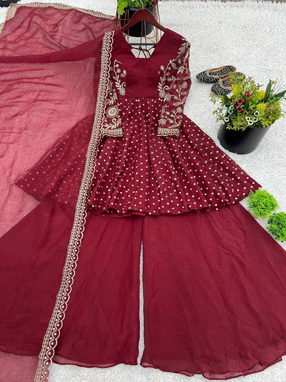 3 Pieces set Anarkali Gown dancing  sets