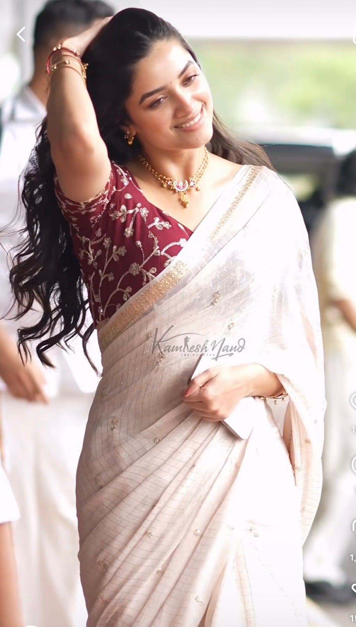 Bhagya Sree mam inspired trending budget saree