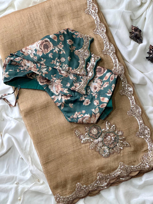 SoftLuxe  Banarasi crush tissue sequence stitched blouse