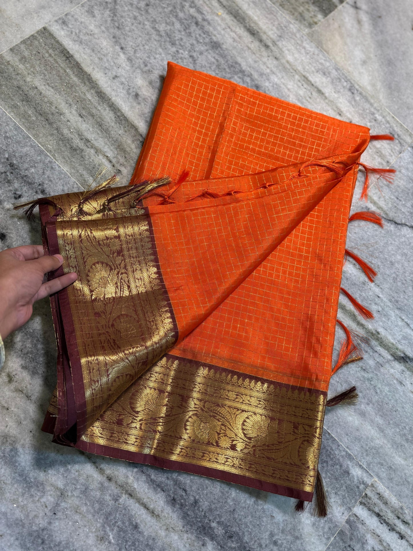 Vintage Checks  trending tradition saree