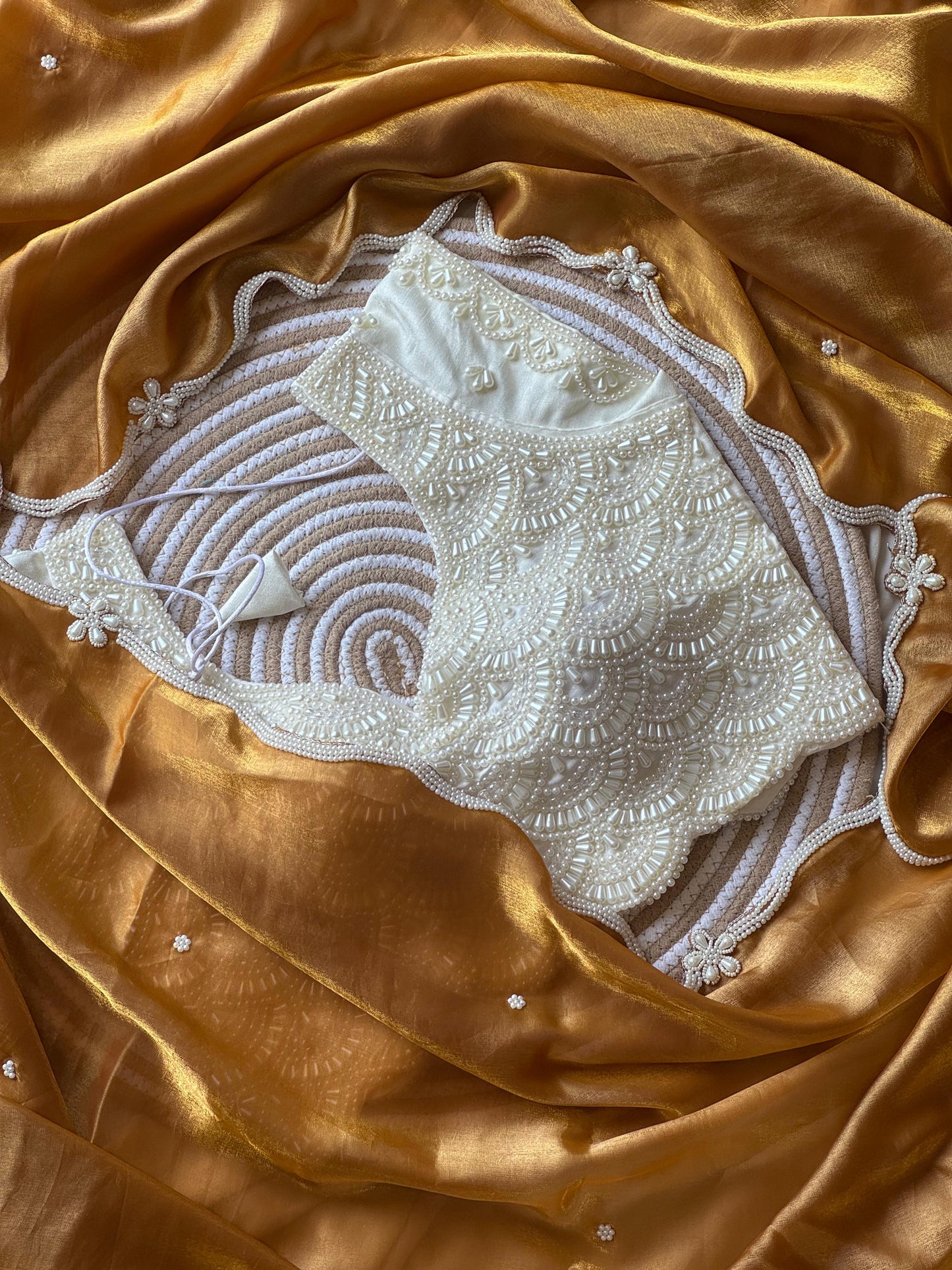 Handcrafted Elegance in Every Drape Saree with stitched blouse