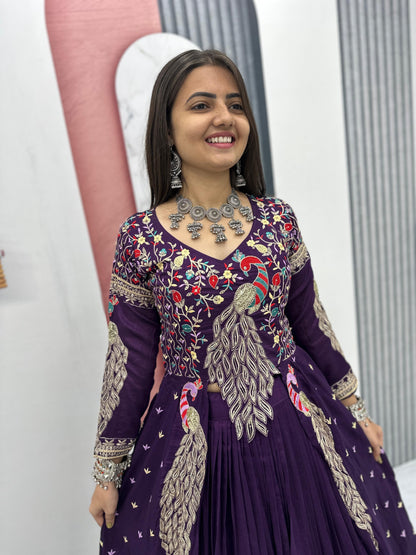 Partywear Set – Top, Lehenga & Shrug For Diwali 🍂