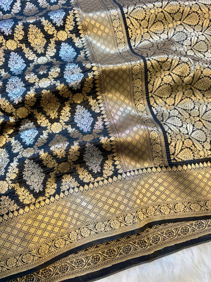Amabani Mam inspired Banarasi Soft Katan silk
