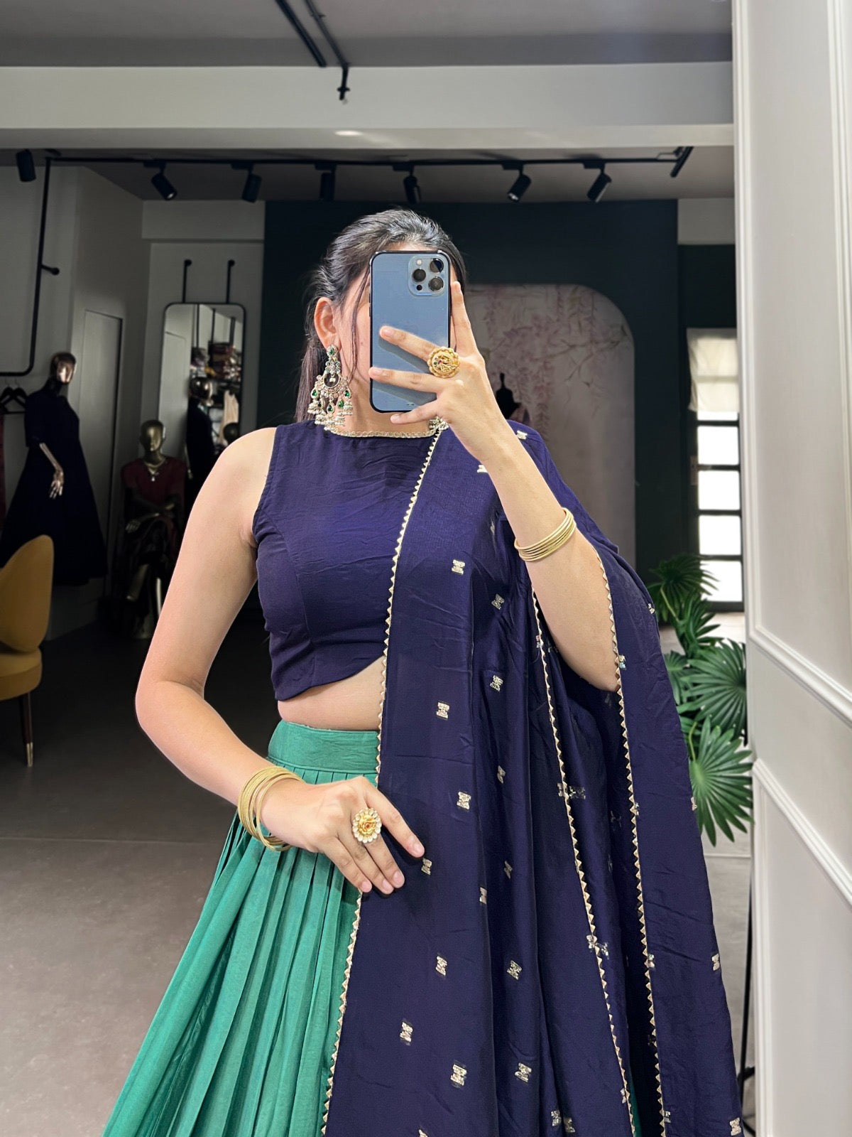 Pure Chanderi Lehenga sets