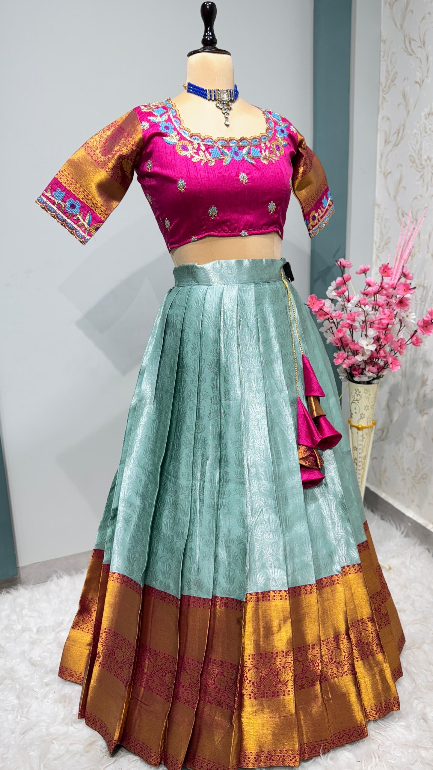 Kanchipuram Lehenga with belt