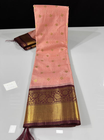 Classic Semi Gadwal Check Sarees