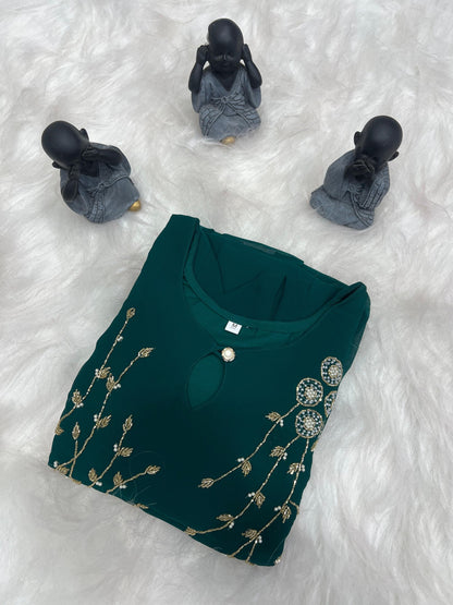 Georgette handwork kurtis
