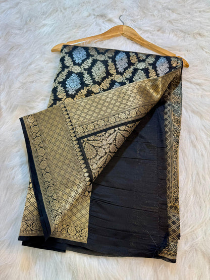 Amabani Mam inspired Banarasi Soft Katan silk