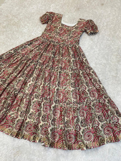 Cotton Silk Printed Gowns